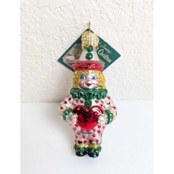 Valentine Clown Retired Old World Christmas Ornament - Picture 1 of 4